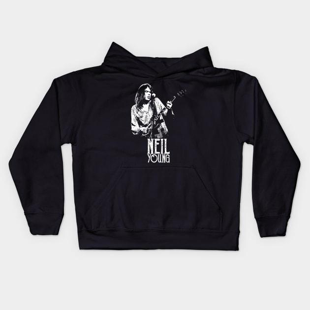 Young Neil - The White Stencil Kids Hoodie by Nicolasfranke99